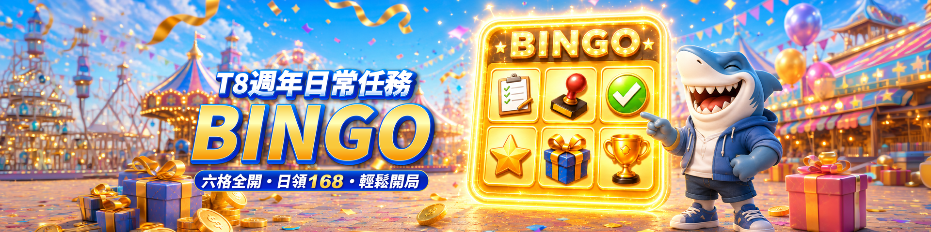 T8娛樂 週年日常任務 BINGO