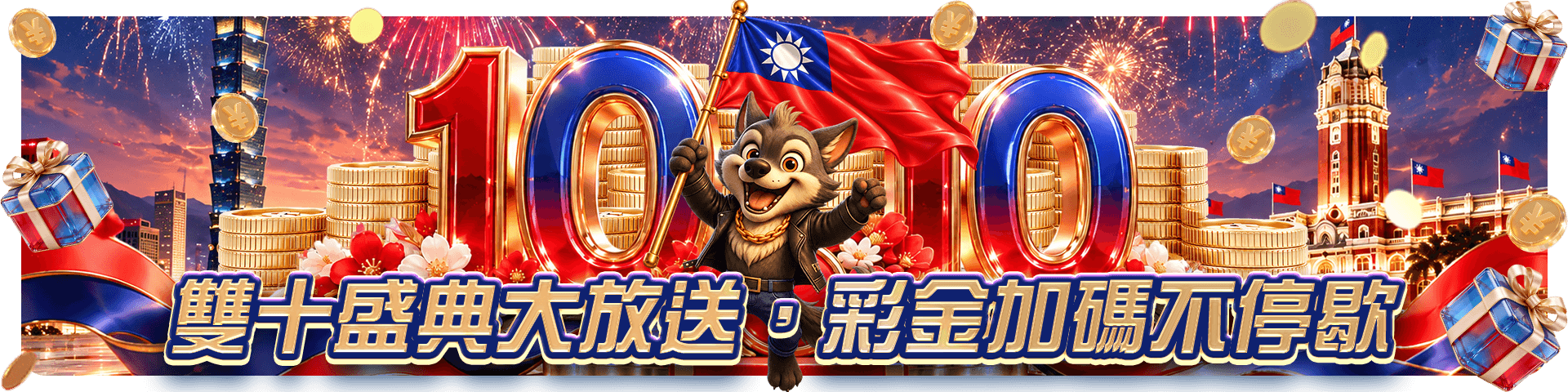 雙十盛典大放送，彩金加碼不停歇