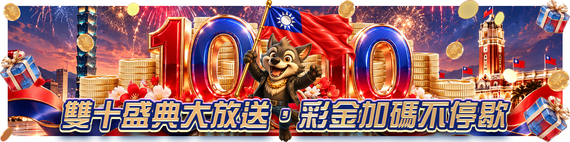 雙十盛典大放送，彩金加碼不停歇